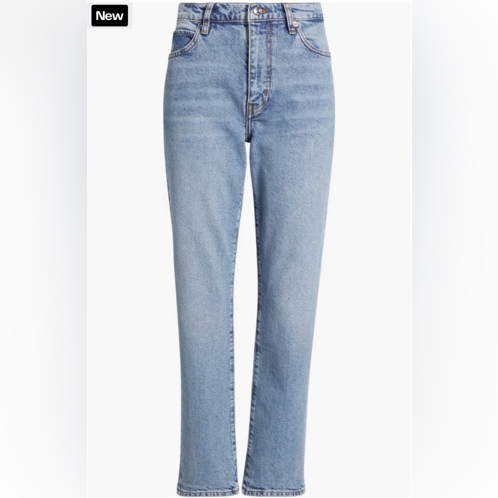 NEW FRAME Denim The Borrowed Mid-Rise Straight Leg Jeans in Ricochet Size 26